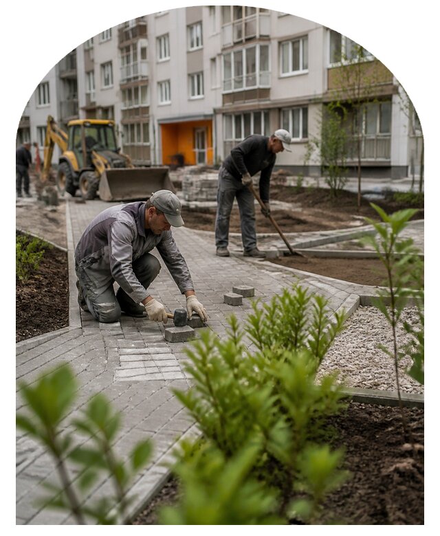 Благоустройство двора многоквартирного дома в Твери